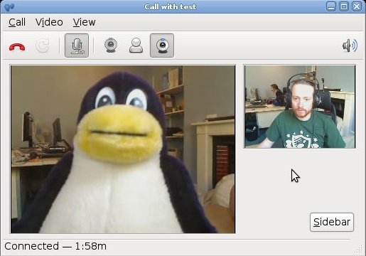 A call with tux